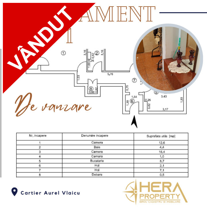 Anunț de Vânzare Apartament Etaj 1