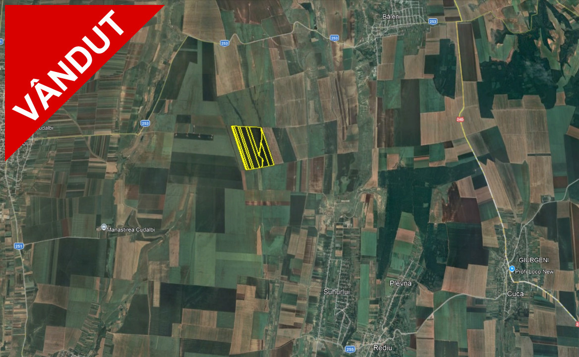 Teren Extravilan Agricol de 131 ha Compacte