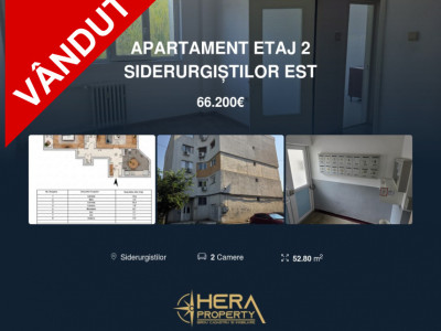 APARTAMENT ETAJ 2 SIDERURGIȘTILOR EST